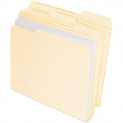 Pendaflex - 11-5/8 x 9-1/2", Letter Size, Manila, File Folders with Top Tab - 11 Point Stock, Assorted Tab Cut Location - USA Tool & Supply