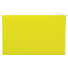 UNIVERSAL - 9-1/2x11-3/4", Legal, Yellow, Hanging File Folder - 11 Point Stock, 1/5 Tab Cut Location - USA Tool & Supply
