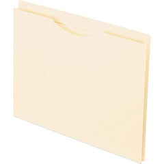Pendaflex - 11-5/8 x 9-1/2", Letter Size, Manila, File Jacket - 11 Point Stock, Straight Tab Cut Location - USA Tool & Supply