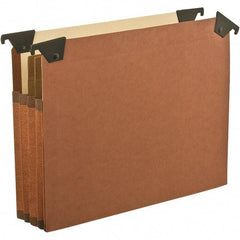 Pendaflex - 12 x 10", Letter Size, Brown, Hanging File Folder - 1/5 Tab Cut Location - USA Tool & Supply