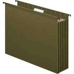 Pendaflex - 12-51/64 x 9-51/64", Letter Size, Standard Green, Hanging Data Binders - 1/5 Tab Cut Location - USA Tool & Supply