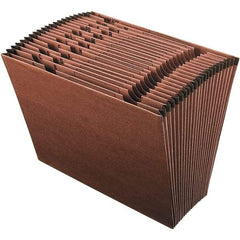 Pendaflex - 12 x 10", Letter Size, Redrope, A-Z Indexed Expanding Files - Assorted Tab Cut Location - USA Tool & Supply