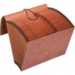Pendaflex - 12 x 10", Letter Size, Brown, Expandable File Folders with Elastic Cord Closure - 1/3 Tab Cut Location - USA Tool & Supply