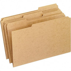 Pendaflex - 15-1/4 x 10", Legal, Brown, File Folders with Top Tab - 11 Point Stock, Assorted Tab Cut Location - USA Tool & Supply