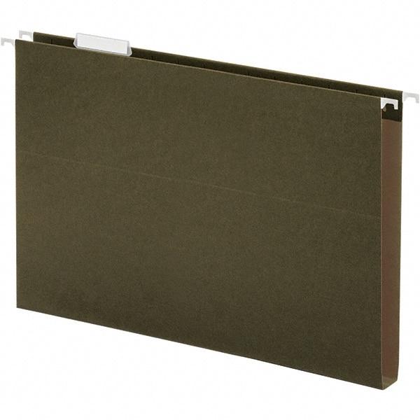 UNIVERSAL - 9-1/2x11-3/4", Legal, Standard Green, Hanging File Folder - 11 Point Stock, 1/5 Tab Cut Location - USA Tool & Supply