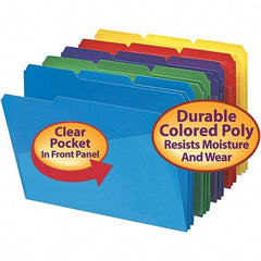 SMEAD - 11-5/8 x 9-1/2", Letter Size, Assorted Colors, File Folders with Top Tab - Assorted Tab Cut Location - USA Tool & Supply