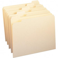 SMEAD - 11-5/8 x 9-1/2", Letter Size, Manila, File Folders with Top Tab - 11 Point Stock, Assorted Tab Cut Location - USA Tool & Supply