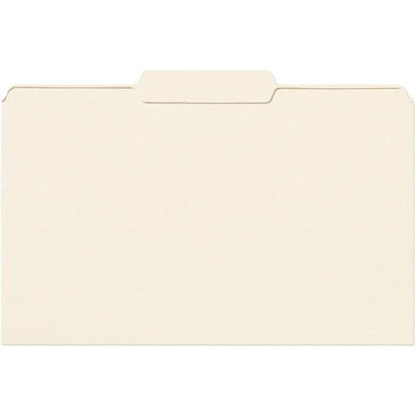 SMEAD - 14-3/4 x 9-1/2", Legal, Manila, File Folders with Top Tab - 11 Point Stock, 1/3 Tab Cut Location - USA Tool & Supply