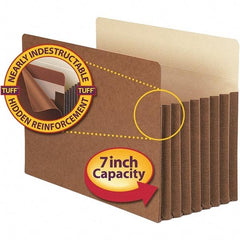 SMEAD - 14-3/4 x 9-1/2", Legal, Redrope, Expansion Folders - Straight Tab Cut Location - USA Tool & Supply