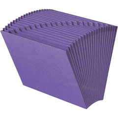 SMEAD - 12 x 10", Letter Size, Purple, A-Z Indexed Expanding Files - Assorted Tab Cut Location - USA Tool & Supply