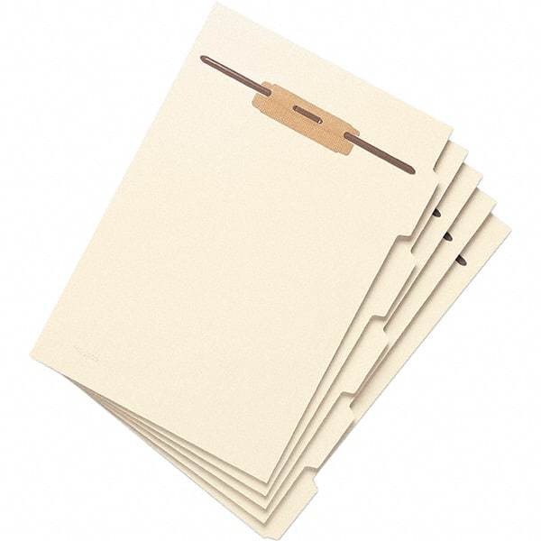 SMEAD - 11-3/4 x 9-1/2", Letter Size, Manila, Classification Folders with Top Tab Fastener - 11 Point Stock, Assorted Tab Cut Location - USA Tool & Supply