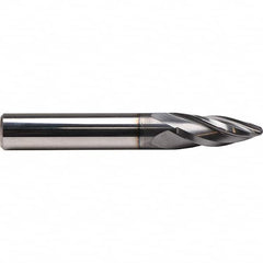 Emuge - 12mm Small End Diam 28.0mm LOC 3 Flute Solid Carbide Circle Segment Oval Form Barrel Cutter End Mill - Exact Industrial Supply