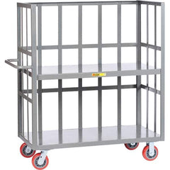 Little Giant - 3,600 Lb Capacity, 2 Shelf, 3-Sided Truck - 60" Long x 24" Wide x 57" High - USA Tool & Supply