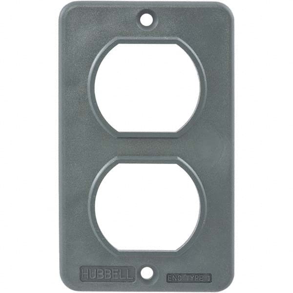 Hubbell Wiring Device-Kellems - Electrical Outlet Box & Switch Box Accessories Accessory Type: Box Cover Material: PBT Resin - USA Tool & Supply