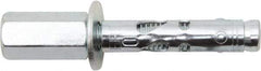 Powers Fasteners - 1/2" Diam, 1/2" Drill, 2-1/4" OAL, 2" Min Embedment Sleeve Concrete Anchor - 1018 Steel, Zinc-Plated Finish, Hex Head, Hex Drive, 2-1/4" Thread Length - USA Tool & Supply