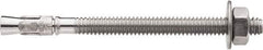 Powers Fasteners - 3/8" Diam, 3/8" Drill, 2-1/4" OAL, 1" Min Embedment Wedge Expansion Concrete Anchor - 316 Stainless Steel, Hex Nut Head, Hex Drive, 7/8" Thread Length - USA Tool & Supply