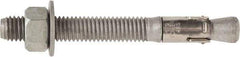 Powers Fasteners - 3/8" Diam, 3/8" Drill, 3-3/4" OAL, 2-1/2" Min Embedment Wedge Expansion Concrete Anchor - 1035 Carbon Steel, Hot Dipped Galvanized Finish, Hex Nut Head, Hex Drive, 2-3/8" Thread Length - USA Tool & Supply