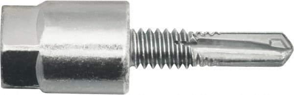 Powers Fasteners - 3/8" Zinc-Plated Steel Vertical (End Drilled) Mount Threaded Rod Anchor - 1/4" Diam x 1-1/2" Long, Hex Head, 4,690 Lb Ultimate Pullout, For Use with Steel - USA Tool & Supply