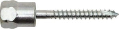 Powers Fasteners - 3/8" Zinc-Plated Steel Vertical (End Drilled) Mount Threaded Rod Anchor - 1/4" Diam x 4" Long, Hex Head, 2,075 Lb Ultimate Pullout, For Use with Wood - USA Tool & Supply