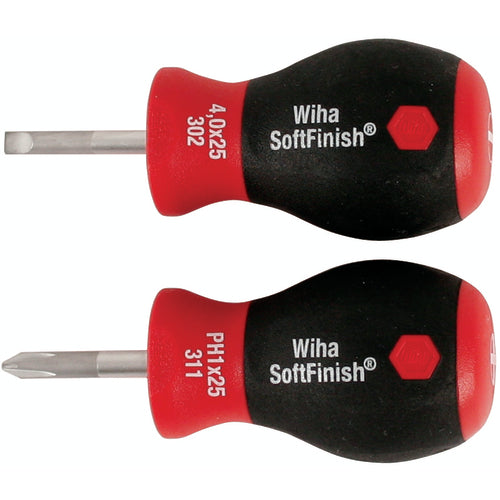 2 PC SOFTFINISH STUBBY SLOTTED/PHLP - USA Tool & Supply