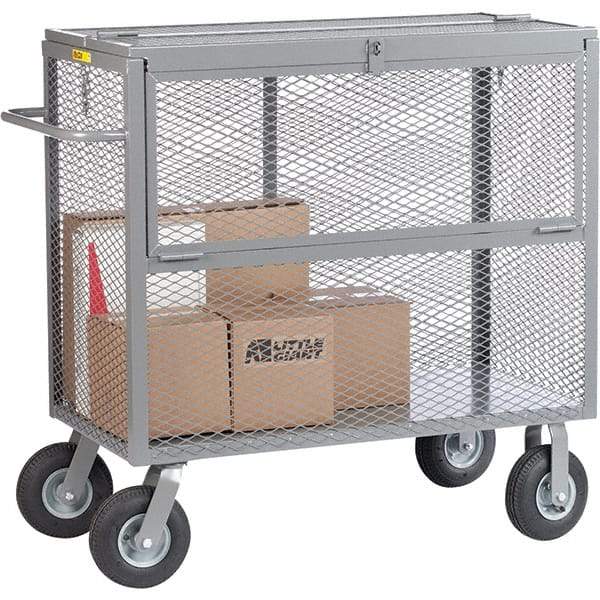 Little Giant - 1,200 Lb Capacity, 1 Shelf, Security Cart - 48" Long x 24" Wide x 51" High - USA Tool & Supply