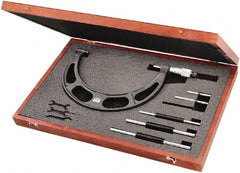 Starrett - Interchangeable-Anvil Micrometers Operation Type: Mechanical Minimum Measurement (Decimal Inch): 6.0000 - USA Tool & Supply