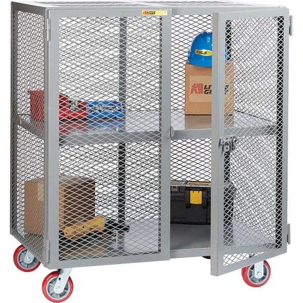 Little Giant - 1 Shelf Mobile Storage Cabinet - Steel, 73" Wide x 33" Deep x 57" High - USA Tool & Supply