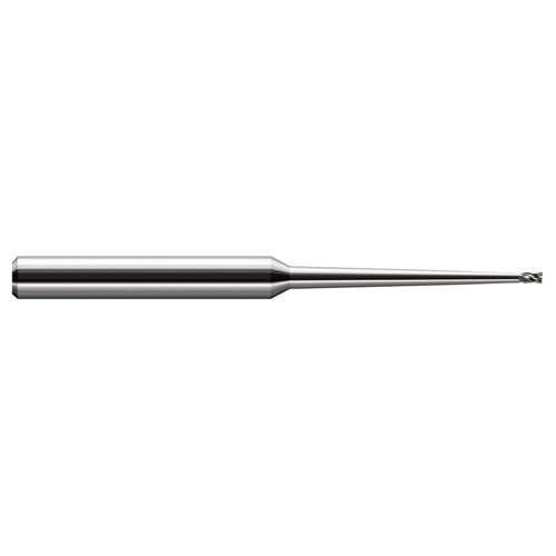Miniature End Mills - Clearance Cutters - 0.1560″ (5/32″) Cutter Diameter × 0.2340″ (15/64″) Length of Cut × 2° 1.0000″ (1″) Taper Reach Carbide Square End Mill, 2 Flutes - Exact Industrial Supply