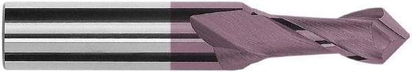 Magafor - 2.3mm Diam, 0.181" LOC, 2 Flute, 90° Point Angle, Solid Carbide Drill Mill - Hard'X Finish, 1-1/2" OAL, 0.118" Shank Diam - USA Tool & Supply
