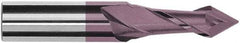 Magafor - 0.8mm Diam, 1/16" LOC, 2 Flute, 60° Point Angle, Solid Carbide Drill Mill - Hard'X Finish, 1-1/2" OAL, 0.118" Shank Diam - USA Tool & Supply