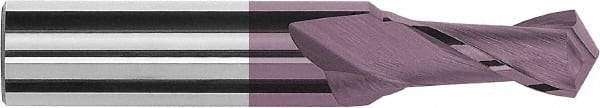 Magafor - 8mm Diam, 0.63" LOC, 2 Flute, 100° Point Angle, Solid Carbide Drill Mill - Hard'X Finish, 2-3/4" OAL, 0.63" Shank Diam - USA Tool & Supply