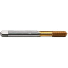 Emuge - #4-40 LK-UNF BT Bottoming Thread Forming Tap - High Speed Steel, TiN Finish, 2.205" OAL, 0.433" Thread Length, Right Hand Thread, Series BU93F300 - USA Tool & Supply