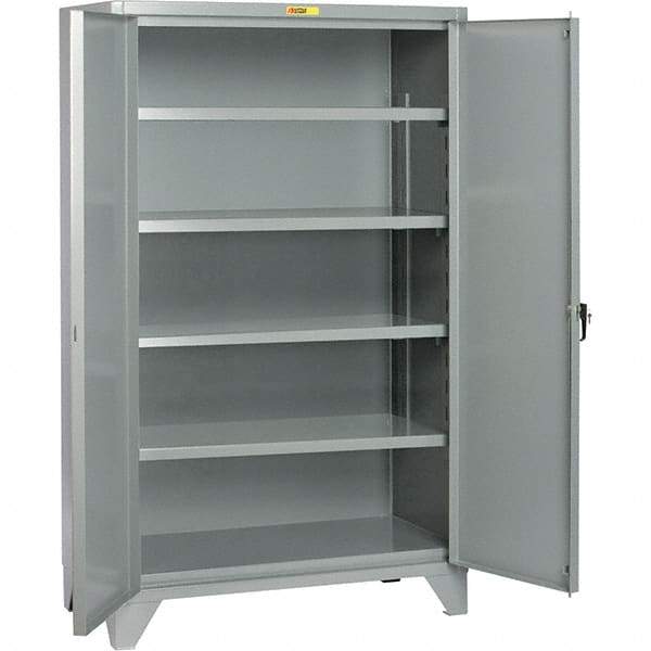 Little Giant - 4 Shelf Storage Cabinet - Steel, 48" Wide x 32" Deep x 78" High - USA Tool & Supply