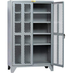 Little Giant - 4 Shelf Storage Cabinet - Steel, 60" Wide x 33" Deep x 78" High - USA Tool & Supply