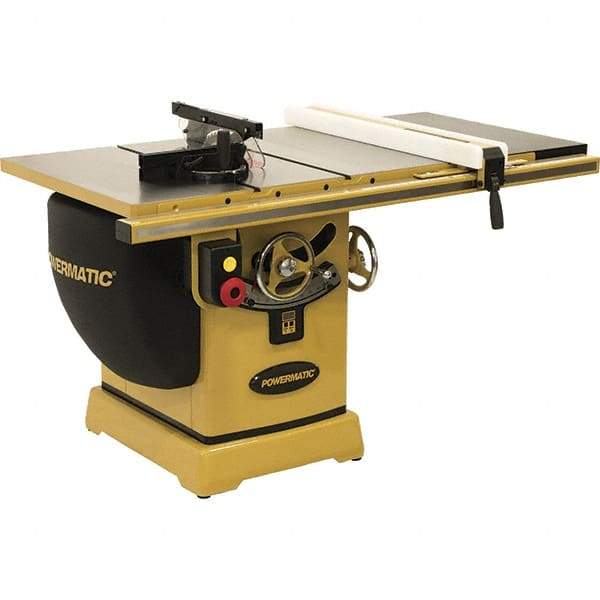 Powermatic - 10" Blade Diam, 5/8" Arbor Diam, 1 Phase Table Saw - 5 hp, 230 Volt, 11-1/4" Cutting Depth - USA Tool & Supply