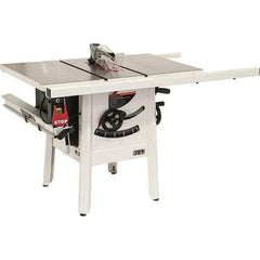 Jet - 10" Blade Diam, 5/8" Arbor Diam, 1 Phase Table Saw - 1-3/4 hp, 27" Wide, 115 Volt, 3-1/8" Cutting Depth - USA Tool & Supply