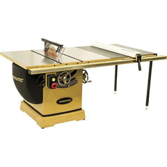 Jet - 14" Blade Diam, 1" Arbor Diam, 3 Phase Table Saw - 7.5 hp, 230/460 Volt, 15-1/2" Cutting Depth - USA Tool & Supply