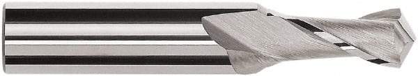 Magafor - 3mm Diam, 0.24" LOC, 2 Flute, 120° Point Angle, Solid Carbide Drill Mill - Bright Finish, 2" OAL, 0.157" Shank Diam - USA Tool & Supply