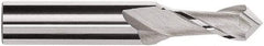 Magafor - 0.4mm Diam, 0.032" LOC, 2 Flute, 90° Point Angle, Solid Carbide Drill Mill - Bright Finish, 1-1/2" OAL, 0.118" Shank Diam - USA Tool & Supply