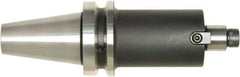 Bilz - CAT50 Taper Shank 2" Pilot Diam Shell Mill Holder - 8" Flange to Nose End Projection, 4.88" Nose Diam, 1-14 Lock Screw, Through-Spindle Coolant - Exact Industrial Supply