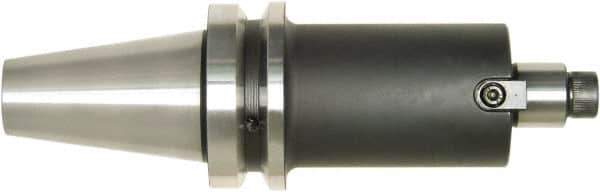 Bilz - CAT50 Taper Shank 2" Pilot Diam Shell Mill Holder - 4" Flange to Nose End Projection, 4.88" Nose Diam, 1-14 Lock Screw, Through-Spindle Coolant - Exact Industrial Supply