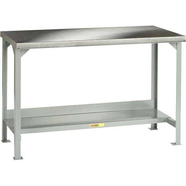 Little Giant - 72 Wide x 30" Deep x 36" High, Steel Workbench - Fixed Legs - USA Tool & Supply