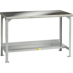 Little Giant - 72 Wide x 30" Deep x 36" High, Steel Workbench - Fixed Legs - USA Tool & Supply