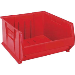 Quantum Storage - 225 Lb Load Capacity Red Polypropylene Tote Container - Stacking, 12" Long x 22-1/2" Wide x 23.9" High - USA Tool & Supply