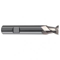 3mm Dia. - 50mm OAL - 45° Helix Bright Carbide End Mill - 2 FL - USA Tool & Supply