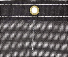 Buyers Products - 14' Long x 6' Wide Vinyl & Polyester Tarp & Dust Cover - Black, Grommet, 9 to 10 mil Thickness - USA Tool & Supply