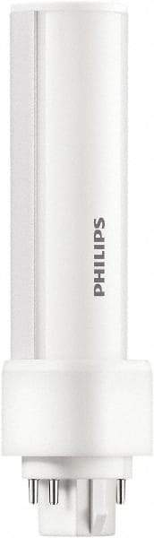 Philips - 5 Watt LED Commercial/Industrial 2 Pin Lamp - 3,500°K Color Temp, 580 Lumens, 60 Volts, PLC, 50,000 hr Avg Life - USA Tool & Supply