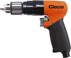 Cleco - 3/8" Reversible Keyed Chuck - Pistol Grip Handle, 1,800 RPM, 0.16 LPS, 20 CFM, 1 hp, 90 psi - USA Tool & Supply