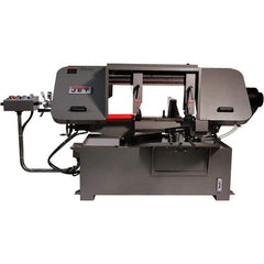 Jet - 19-1/4 x 4" Max Capacity, Semi-Automatic Variable Speed Pulley Horizontal Bandsaw - 90 to 370 SFPM Blade Speed, 230/460 Volts, 45 & 90°, 3 hp, 3 Phase - USA Tool & Supply