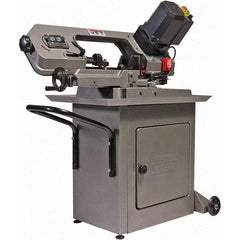 Jet - 5 x 6" Max Capacity, Manual Variable Speed Pulley Horizontal Bandsaw - 80 to 230 SFPM Blade Speed, 115 Volts, 45°, 1/2 hp, 3 Phase - USA Tool & Supply